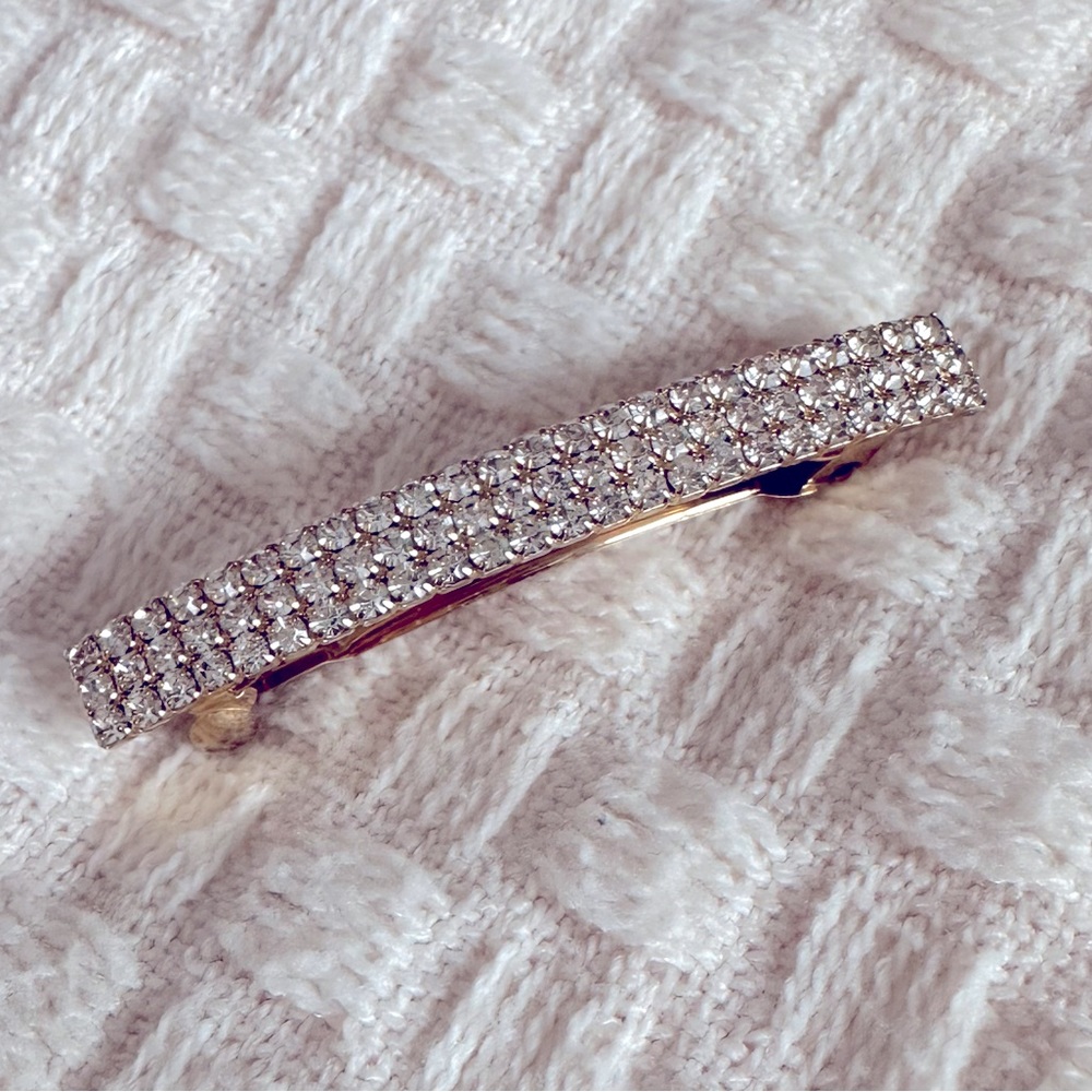 Gold Hair Clip with Crystal embellishments